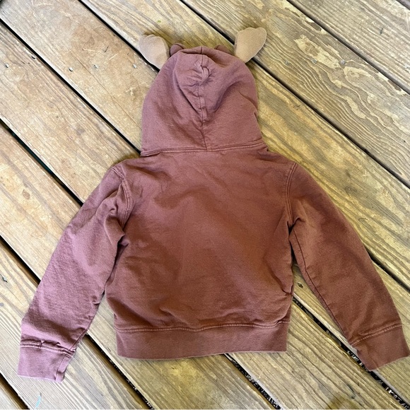 Wild Child Hoodie Moose Head Bar Harbor Size 4T Pockets Brown - Picture 4 of 9